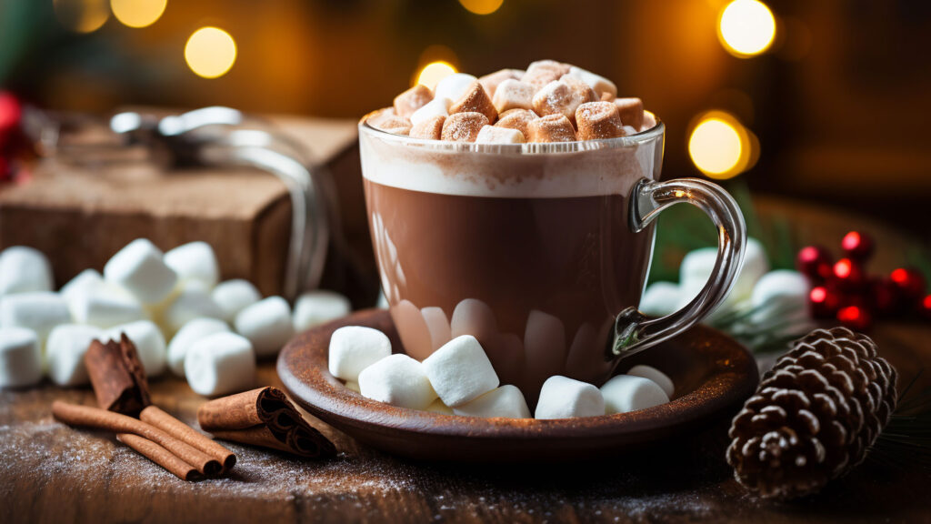 Heiße Schokolade mit Marshmallows