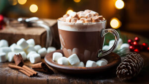 Heisse Schokolade mit marshmellows